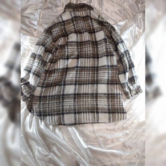 Sanctuary Plaid Midi Shirt button pocket shacket Jacket XXL - Picture 3 of 5